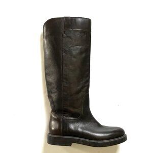 Boemos Leather Tall Knee High Riding Equestrian Boots Womens 38 7.5 Brown Shoes